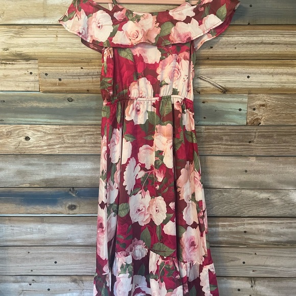 NWT Youth Large Girls Floral Print Pink and White Dress - Children’s Place - Picture 2 of 3